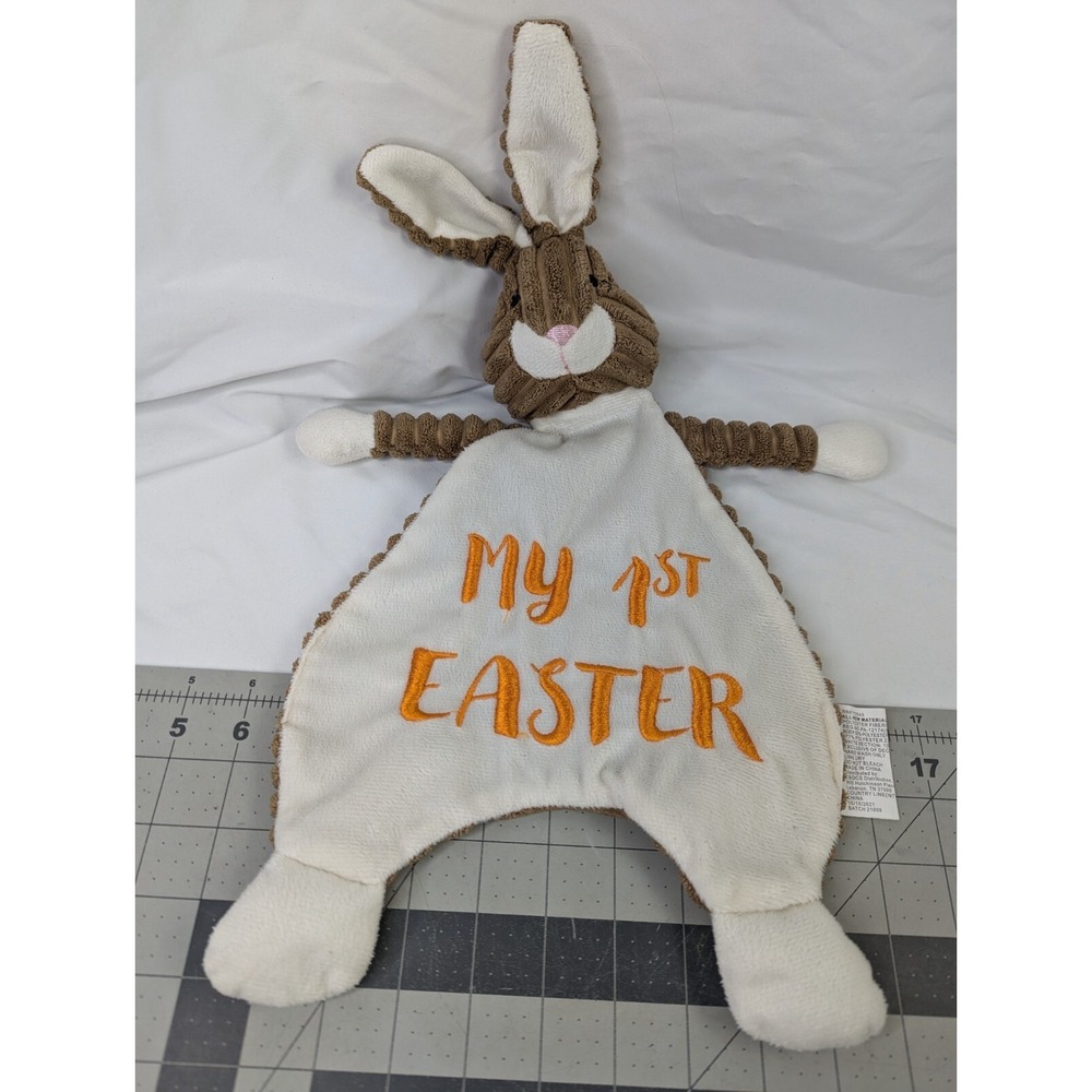 CBOCS‎ Rabbit Lovey Security Blanket Ribbed My 1st Easter 18 Inch Stuffed Animal
